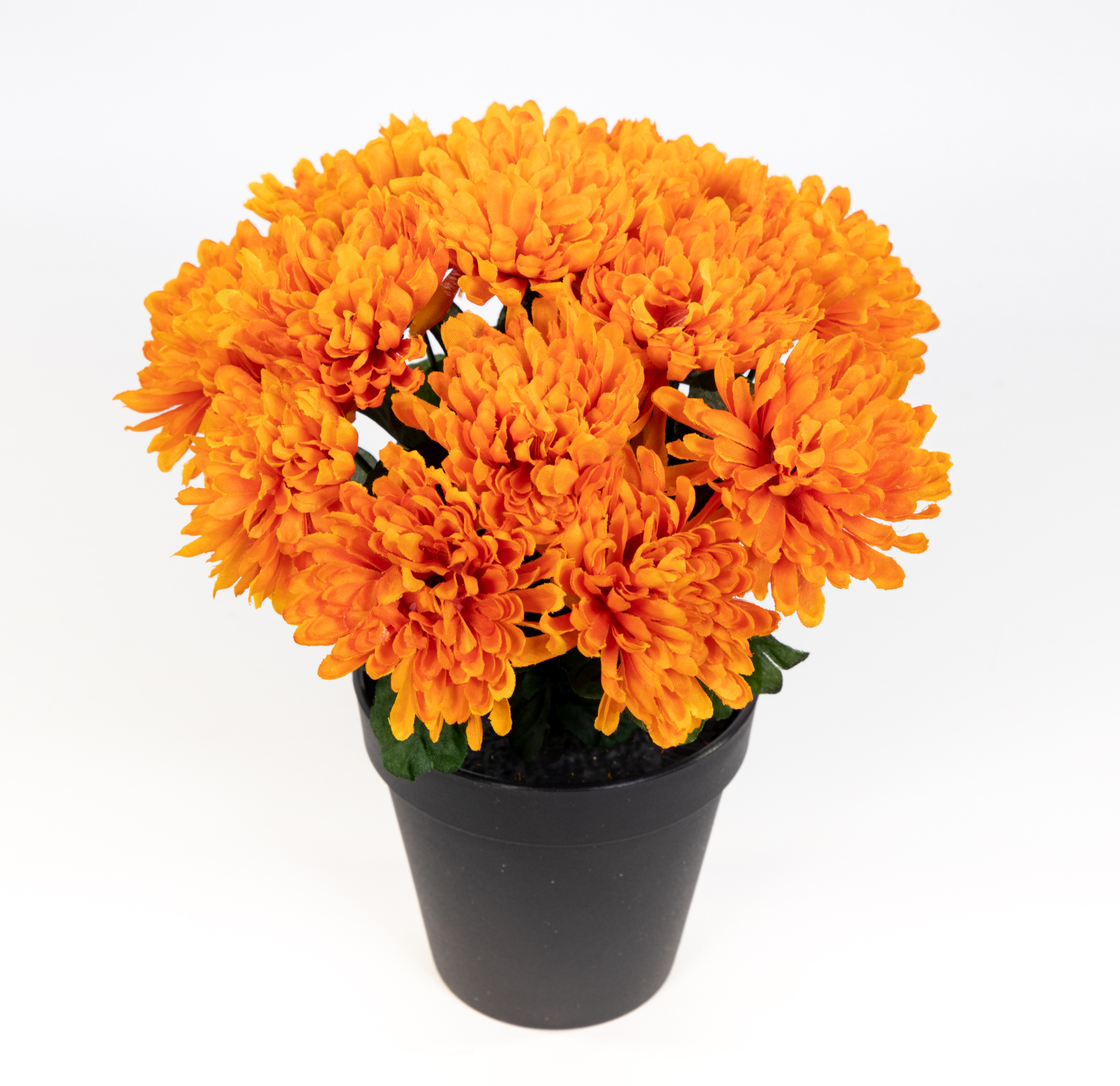 Chrysantheme 26cm orange im Topf DP Kunstpflanzen künstliche Pflanzen Blumen Kunstblumen