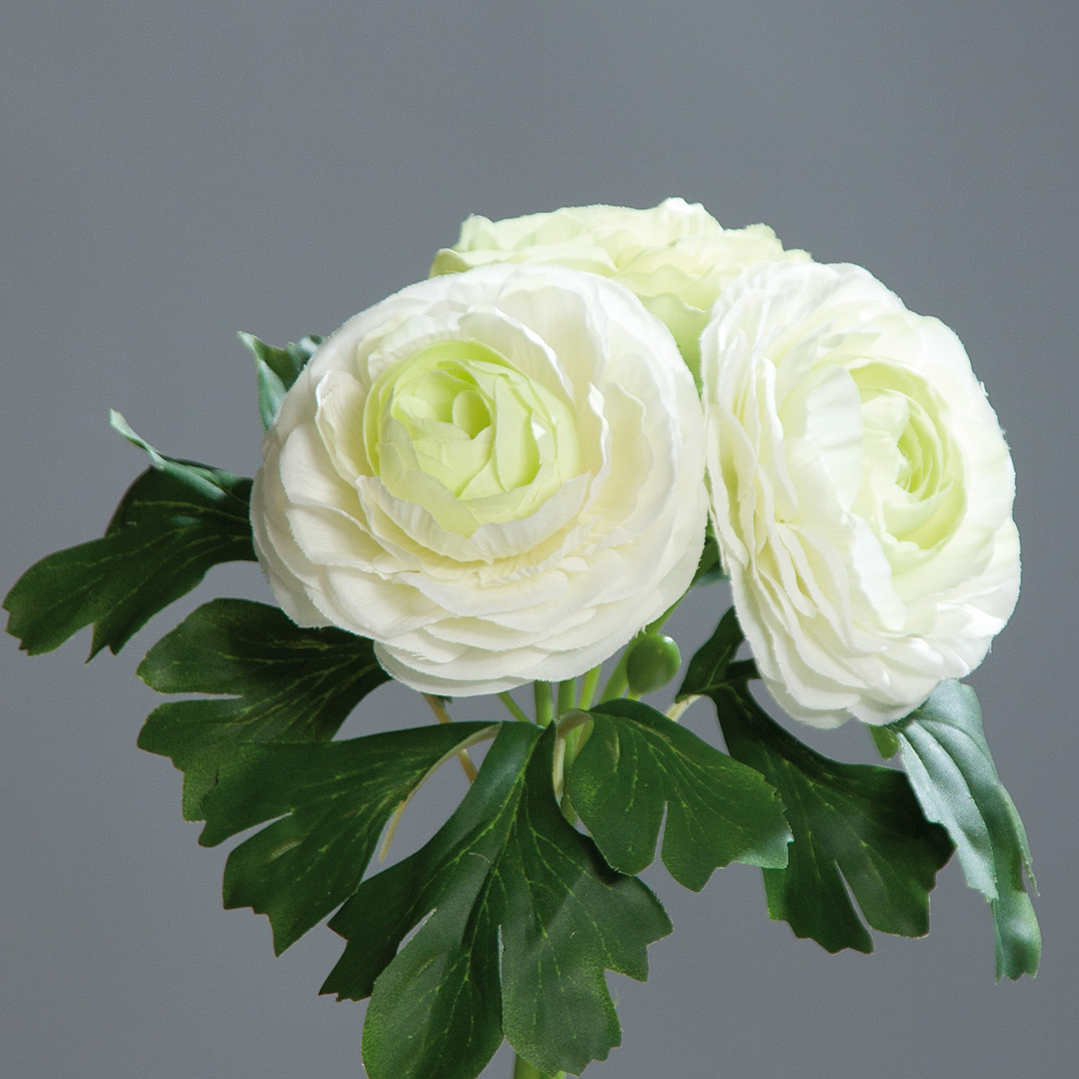 20cm Strauß Ranunkelbouquet Ranunkel weiß künstliche DP Blumen künstlicher Kunstblumen
