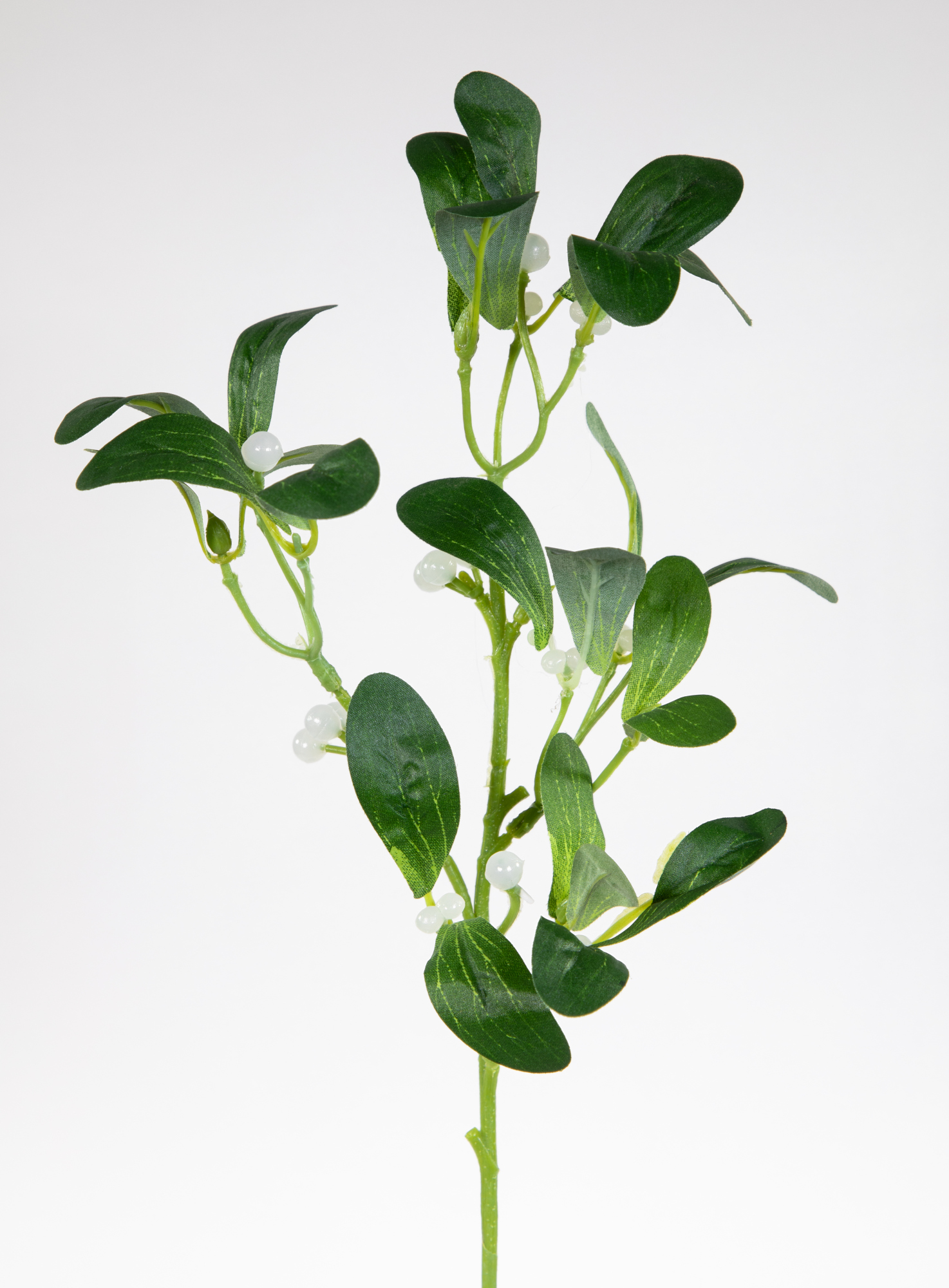 Mistel 38cm Zweig künstlicher Mistelzweig Kunstpflanzen Kunstblumen PM