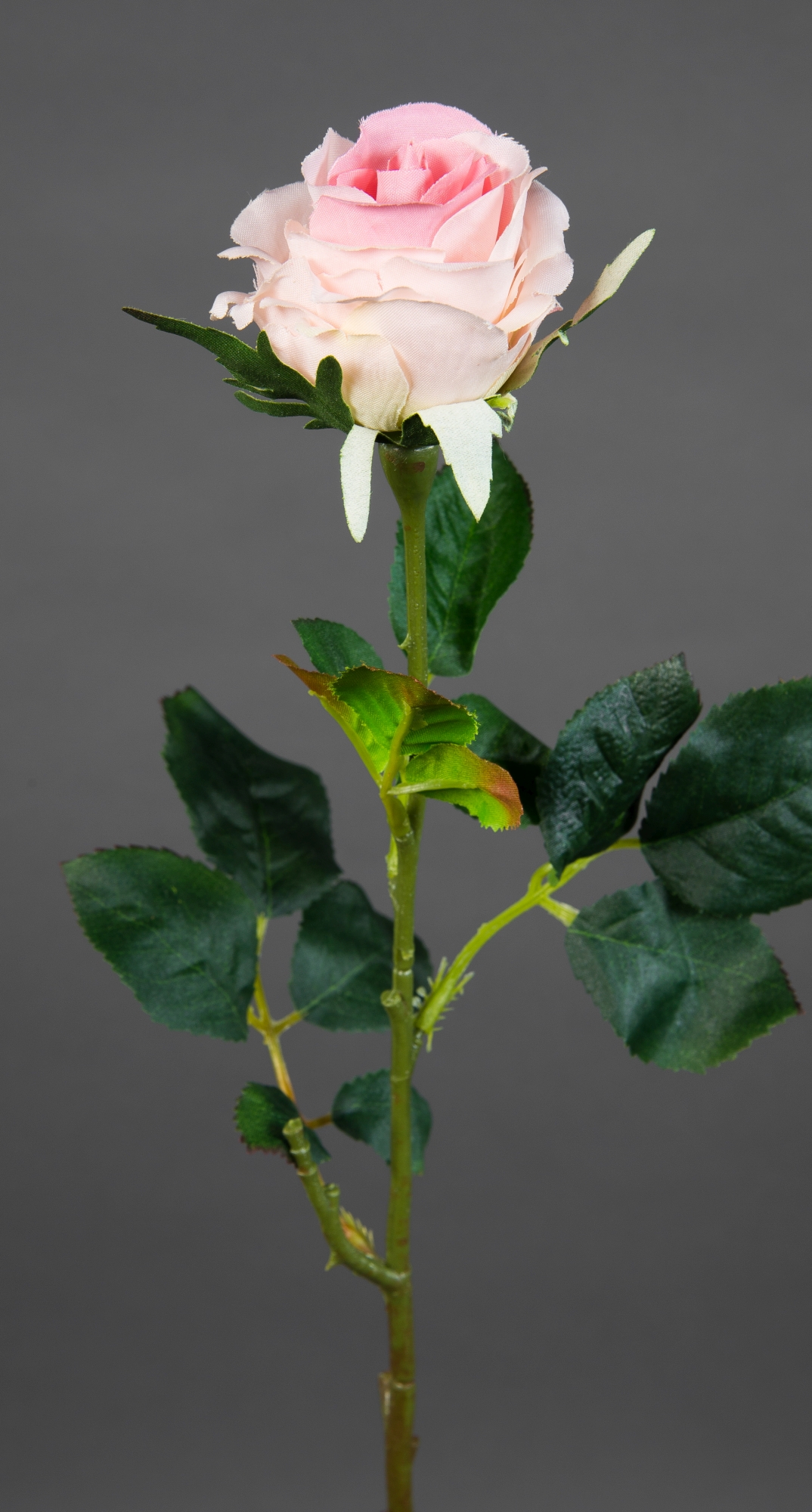 45cm PM Kunstblumen 12 rosa Rose Blumen Elena künstliche Rosen Stück Seidenblumen