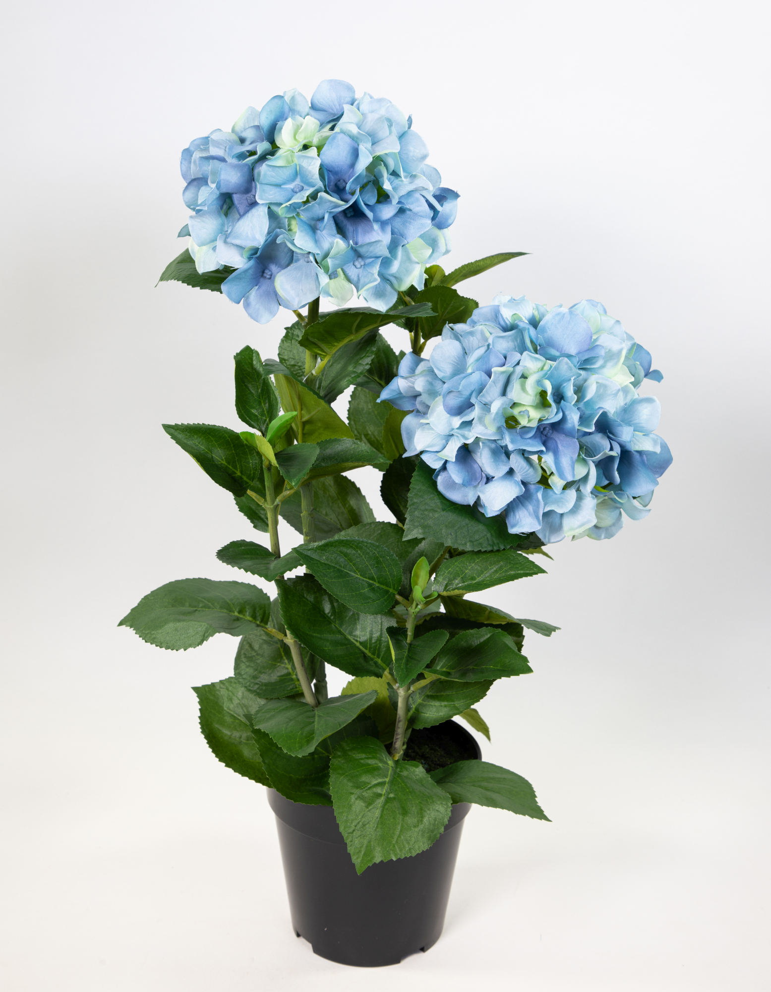 Garten-Hortensie 56cm blau im Topf GA kuenstliche Blumen Pflanzen Kunstblumen Kunstpflanzen
