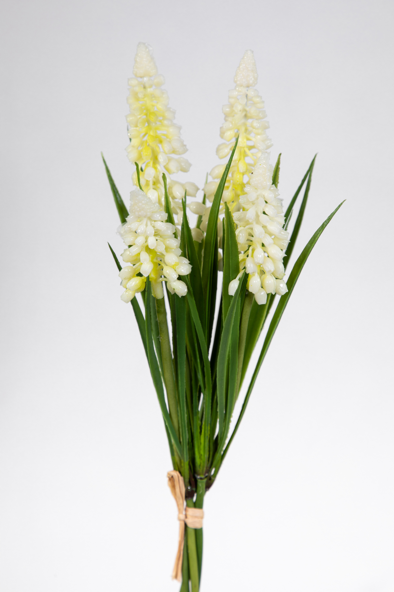 Traubenhyazinthe 4er-Bund 28cm weiß FT Kunstblumen künstliche Hyazinthe Blumen Seidenblumen 