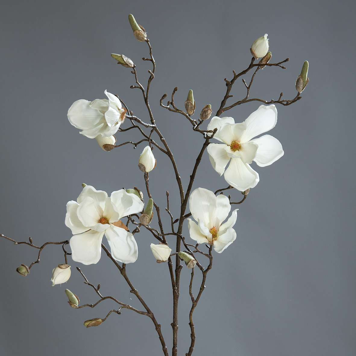 Magnolienzweig 110cm weiß-creme DP Kunstblumen künstliche Magnolie Blumen Seidenblumen