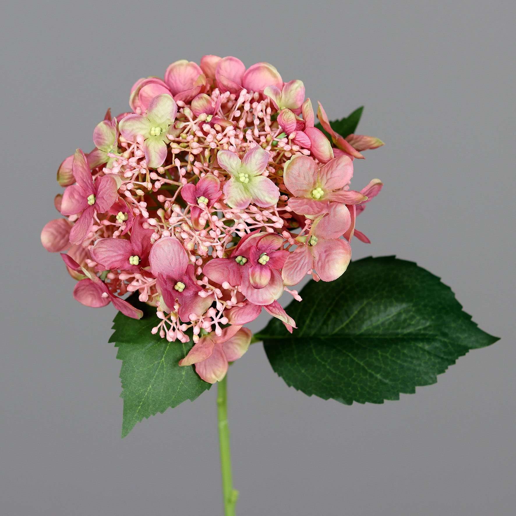 Sommer Hortensie 52cm rosa DP Blumen Kunstlbumen künstliche Hydrangea Hortensien
