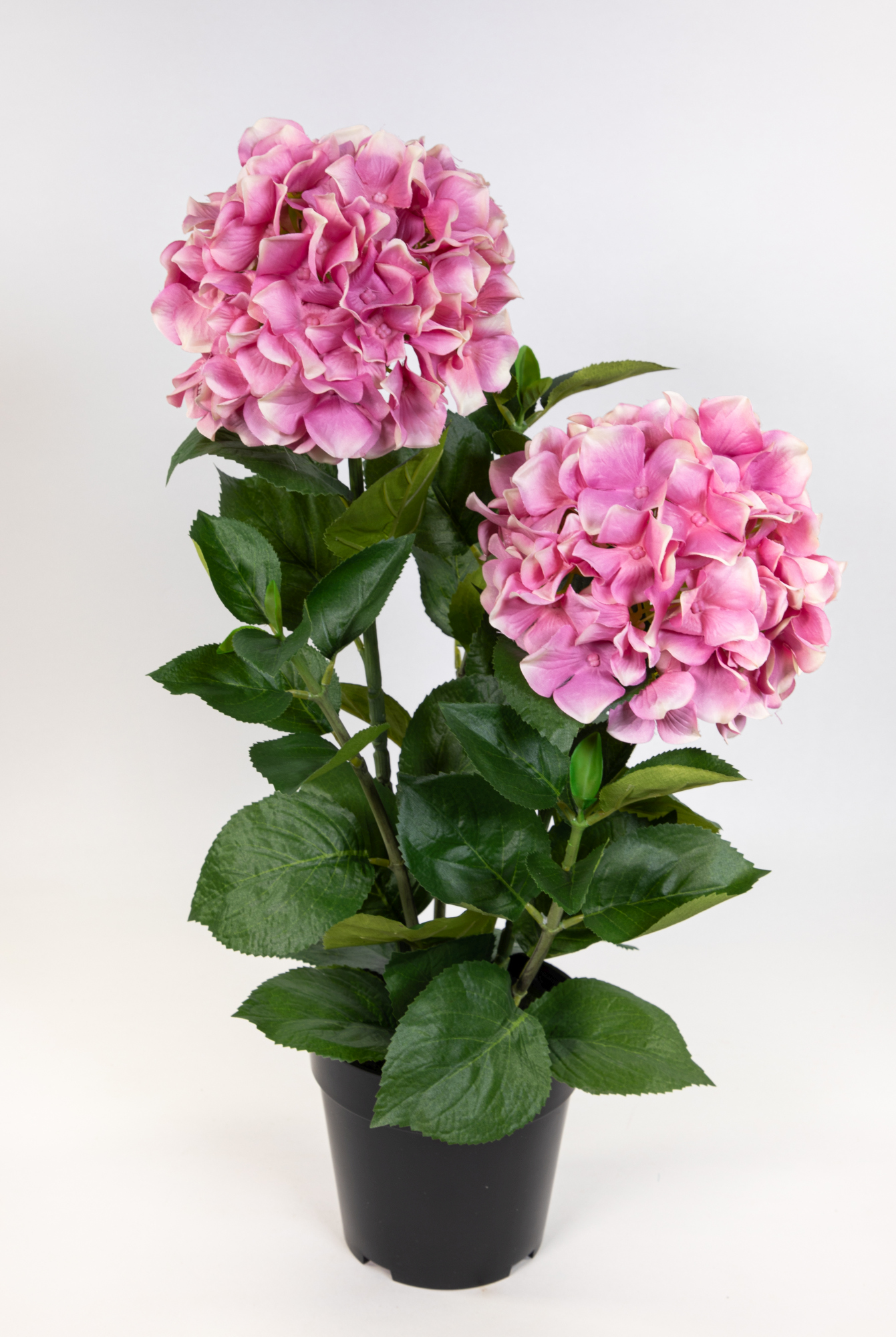 Garten-Hortensie 56cm rosa-pink im Topf GA kuenstliche Blumen Pflanzen Kunstblumen Kunstpflanzen