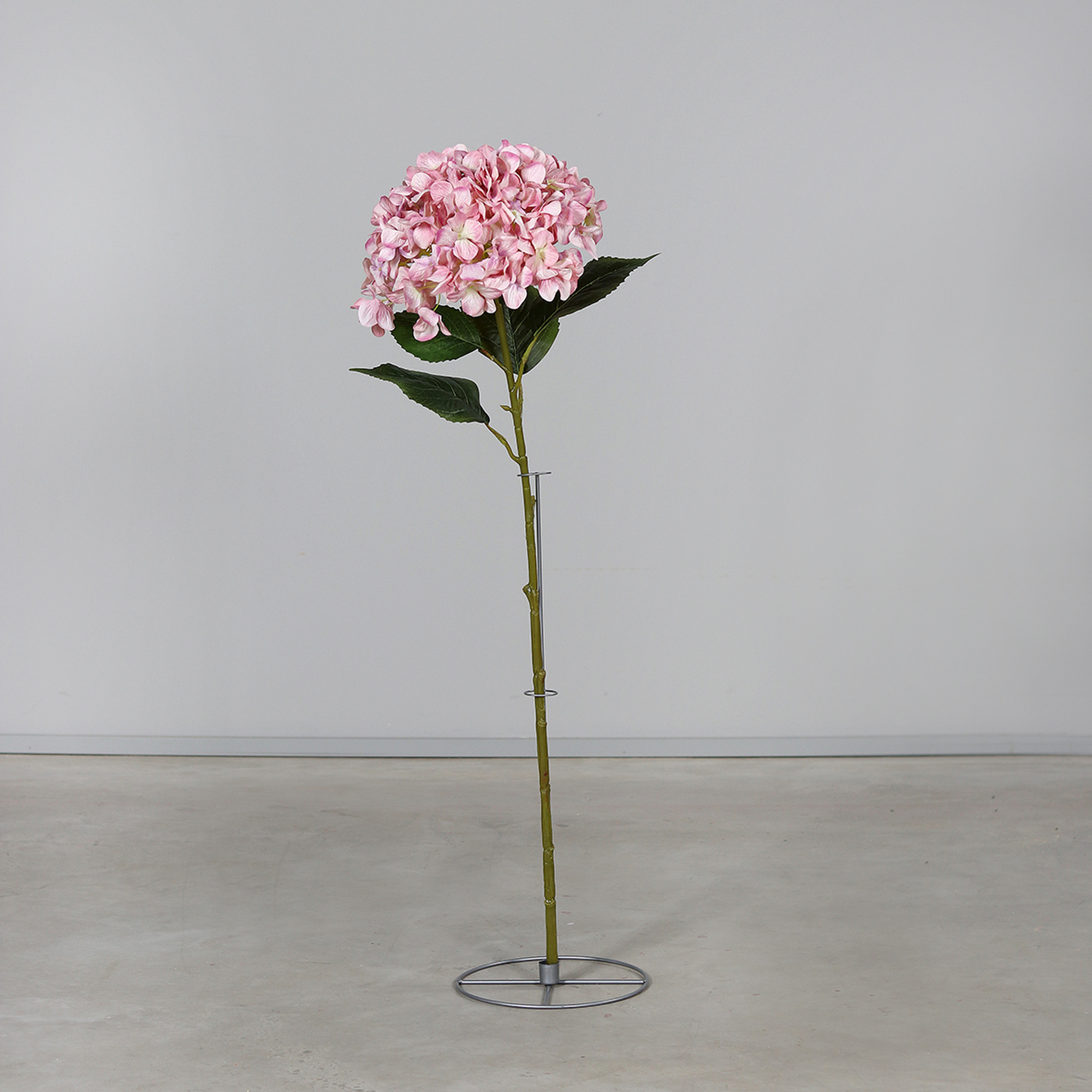 Große Hortensie 110x32cm rosa mit Dekoständer DP Kunstblumen künstliche Hortensie Blumen