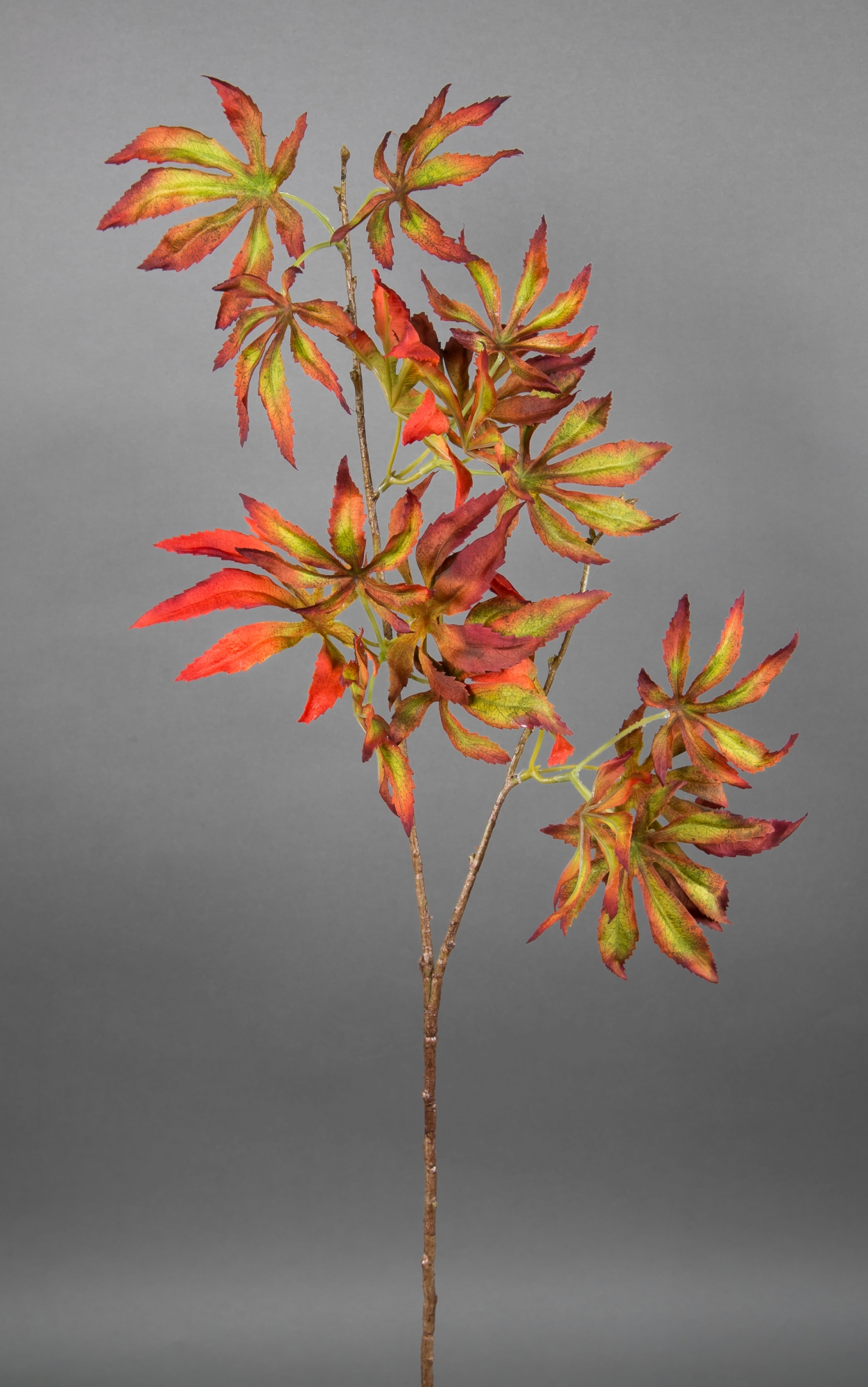 80cm Ahornzweig Kunstpflanzen CG künstlicher rot-orange-grün Zweig Ahorn