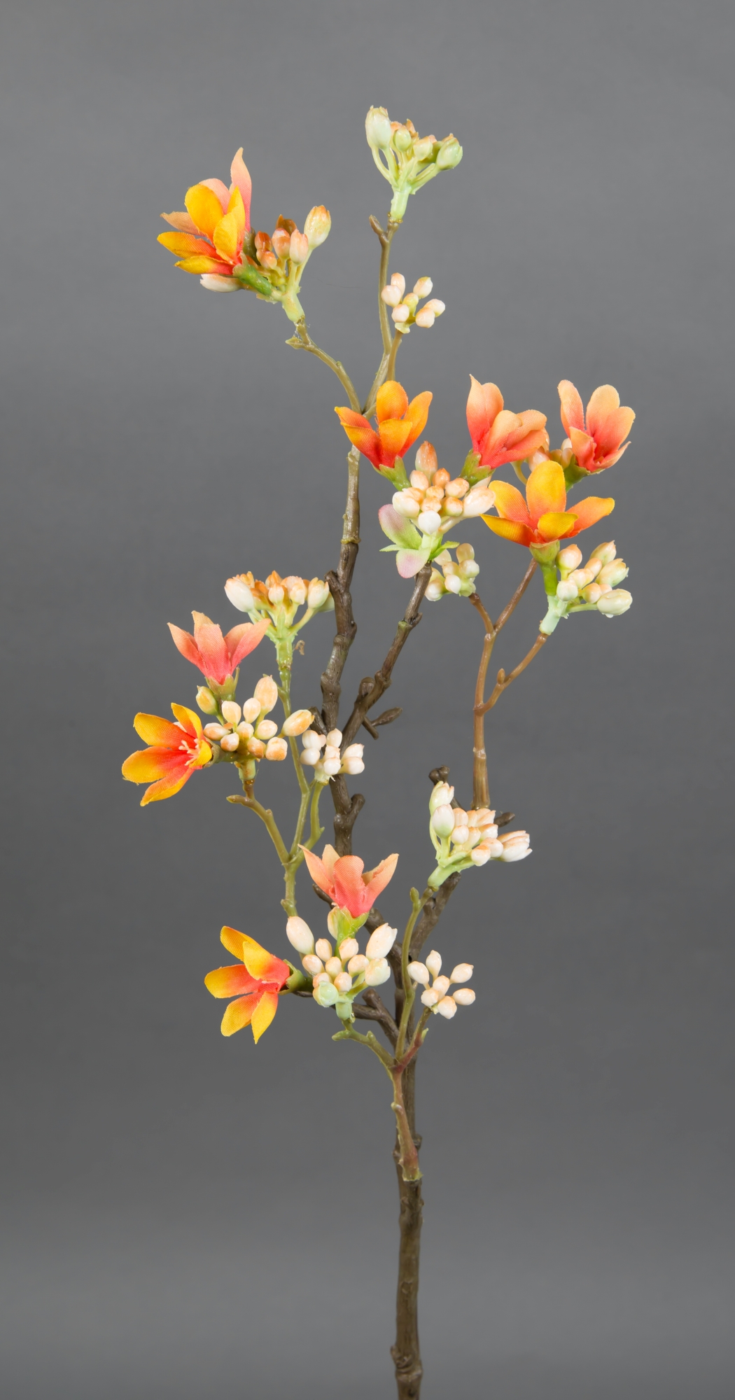 GA / Quittenzweig Kunstblumen Quittenast Quitten peach Blumen 52cm künstliche Zweige