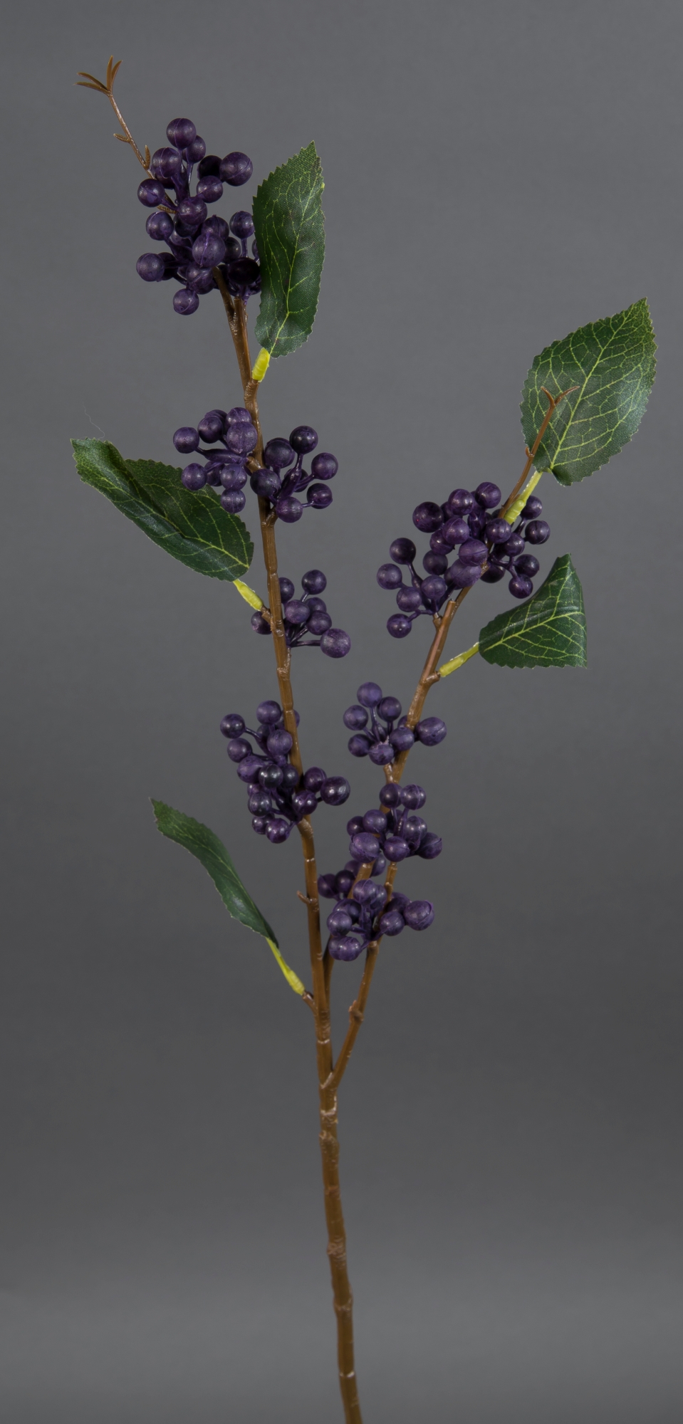 Beerenzweig lila Kunstpflanzen Zweig IG 62cm Kunstzweig künstlicher Natural